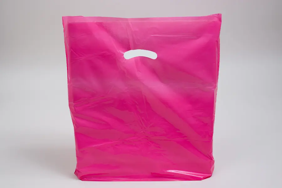 20X20X5 MAGENTA GLOSS PLASTIC BAGS