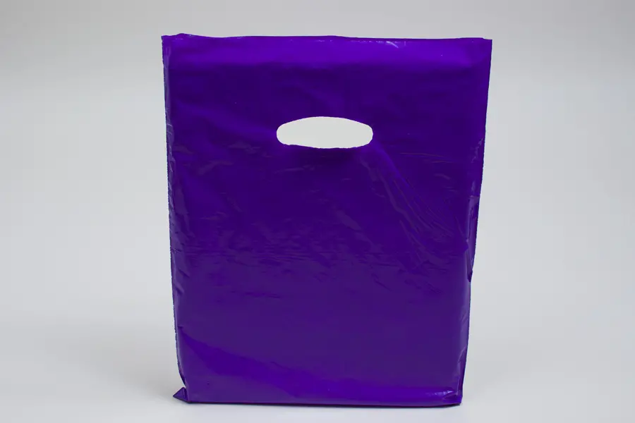 12X15 PURPLE GLOSS PLASTIC BAGS