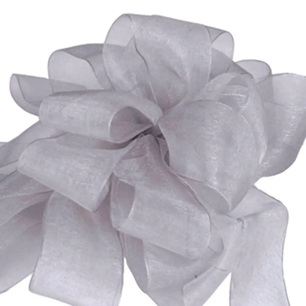 1.5"X100YDS SHEER RIBBON SILVER