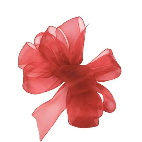 1.5"X100YDS SHEER RIBBON RED