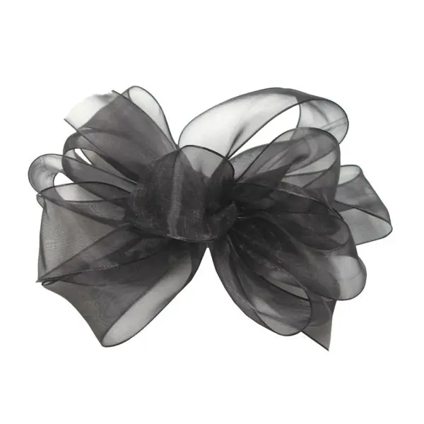 1.5"X100YDS SHEER RIBBON BLACK