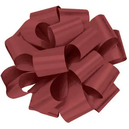 5.5" POLY POM BOW-BURGUNDY PF9