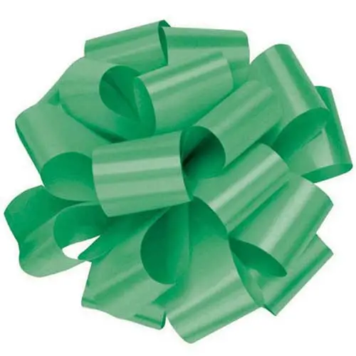 5.5"POLY POM BOW-EMERALD PF9