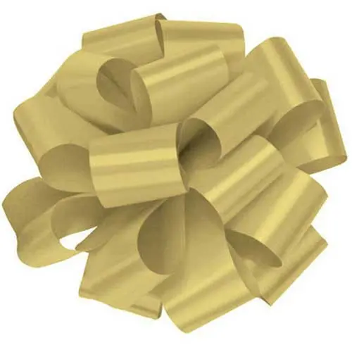 5"POLY POM BOW-MET GOLD PFG9