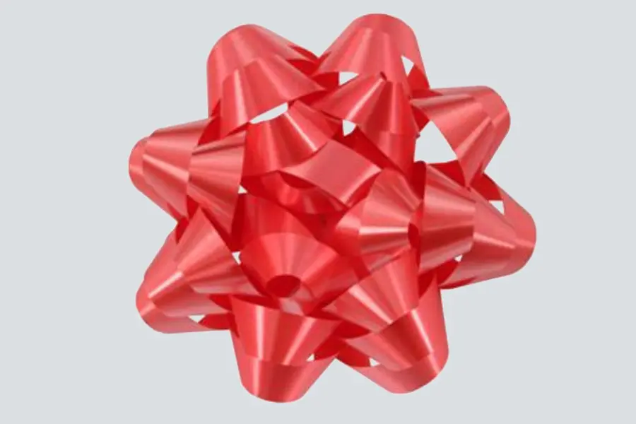 4.25" CONFETTI BOW RED