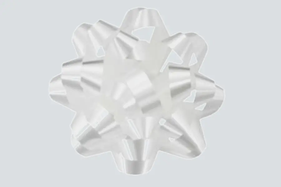 4.25" CONFETTI BOW WHITE
