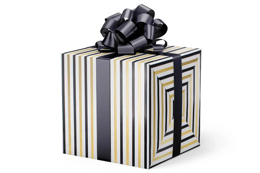 24X417 GW-9429 S2 GOLD & BLACK STRIPES
