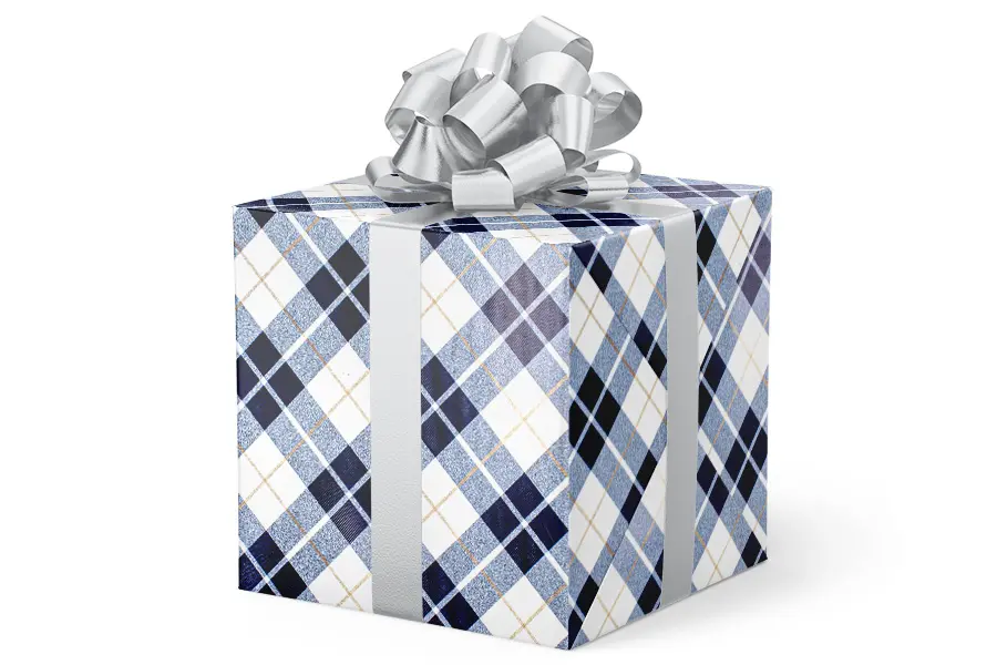 24X417 GW-9106 S5 NAVY/GOLD PLAID