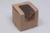 4X4X4 CUPCAKE BOX KRAFT-WINDOW
