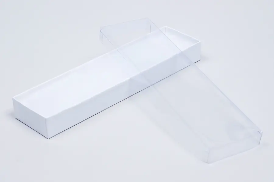 #V82A CLEAR TOP BOX WHITE SWIRL