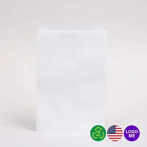 8.5X11 PAPER MERCH BAG-WHITE