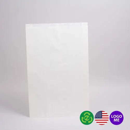 12X15 PAPER MERCH BAG-WHITE