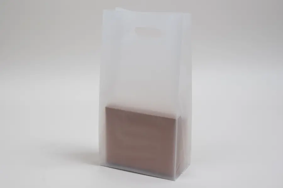 7.75X3.5X15 FROSTED TOTE CLEAR