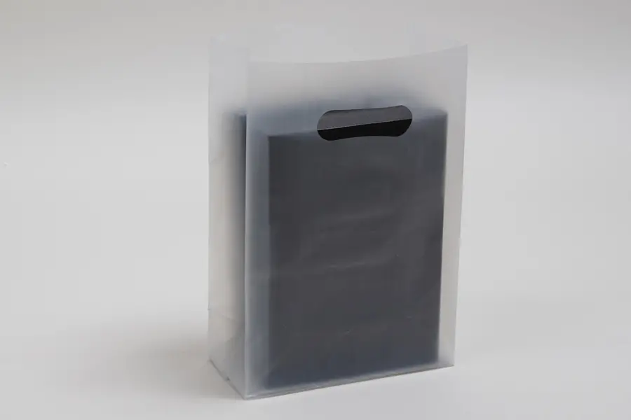 7X3.5X10.5 FROSTED TOTE-CLEAR