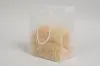 8X5X10 FROSTED ROPE HANDLE EUROTOTE-CLEAR