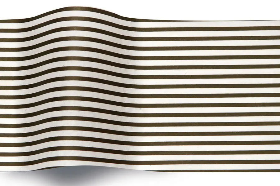 20X30 TISSUE BLACK STRIPES/WHITE "A"