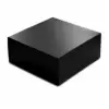 8X8X3 BLACK LEATHER MAGNETIC BOX