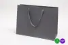 16X6X12 CHARCOAL KRAFT EURO CHAR TWILL HANDLE