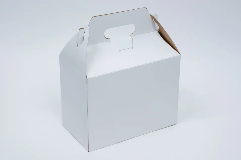 8 X 4-7/8 X 5-1/4 WHITE GABLE BOX