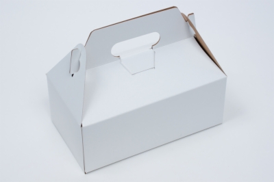 8-7/8 x 5 x 3-1/2 White Kraft Gable Box - 5lb
