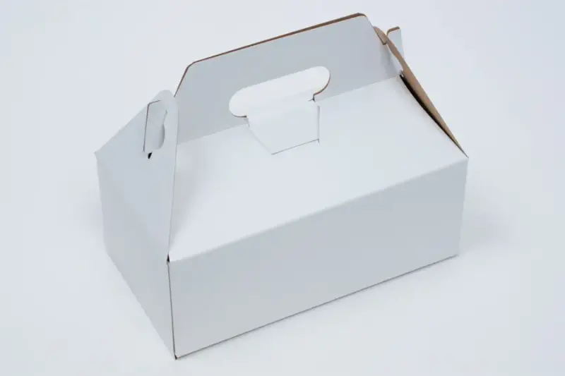 8-7/8 x 5 x 3-1/2 White Kraft Gable Box - 5lb