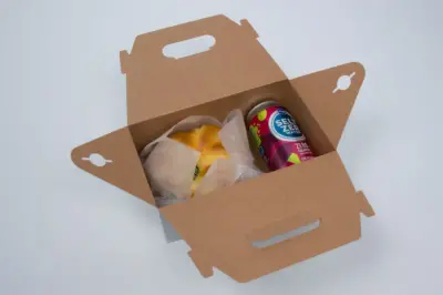 8-7/8 x 5 x 3-1/2 White Kraft Gable Box - 5lb