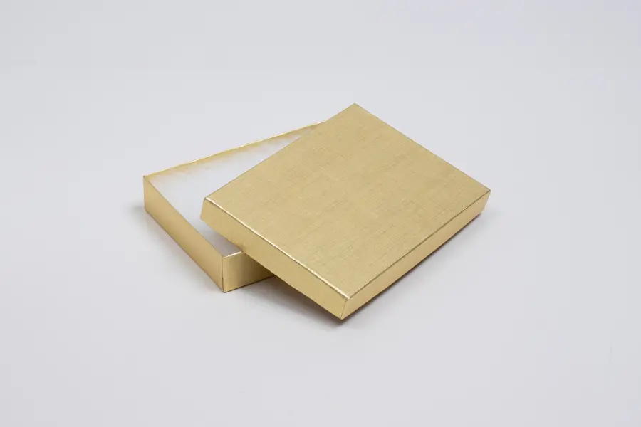 #53 - JEWELRY BOX -GOLD LINEN