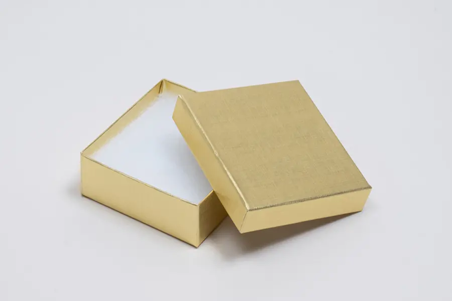 #33D JEWELRY BOX-GOLD LINEN