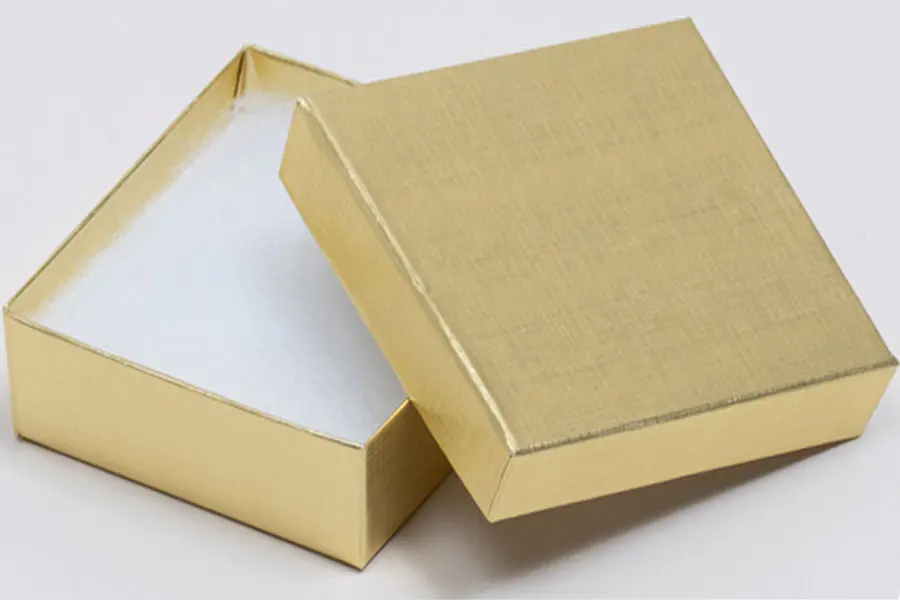 #34 - JEWELRY BOX -GOLD LINEN