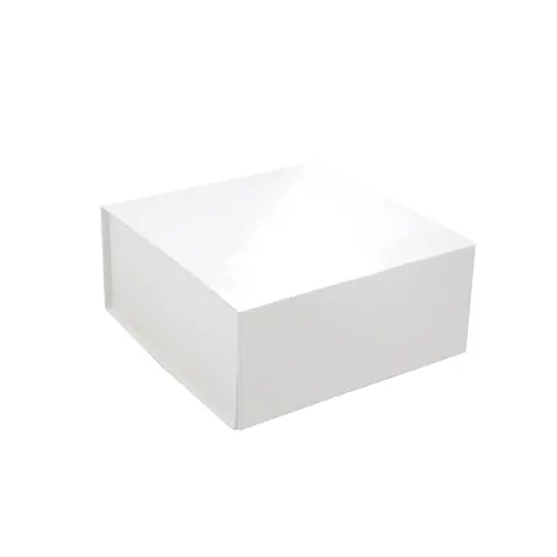 6X6X2-3/4 GLOSS WHITE MAGNETIC BOX