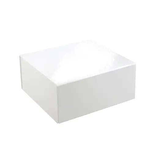 10X10X4-1/2 GLOSS WHITE MAGNETIC BOX