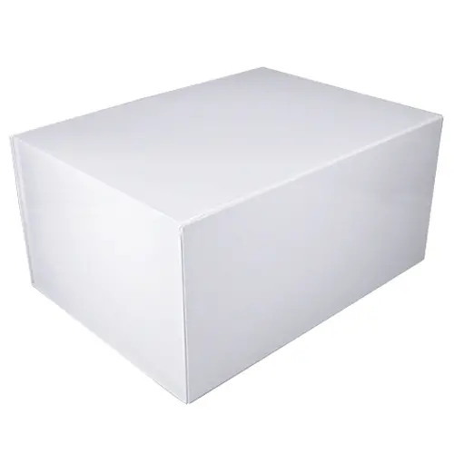16X12X8 GLOSS WHITE MAGNETIC BOX