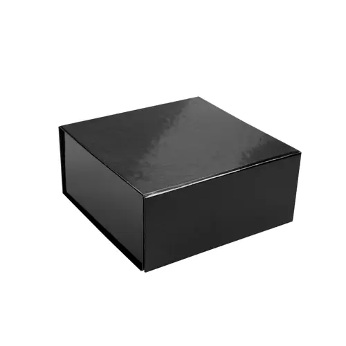 8X8X3-1/8 GLOSS BLACK MAGNETIC BOX