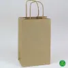 5-1/4X3-1/2X8-1/2 PREMIUM ECOPLUS NAT KRAFT SHOP BAG