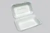 9 X 6 BAGASSE HINGE LID BOX WHITE 1 SECTION
