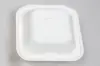 6 X 6 X 3-1/5 BAGASSE HINGE LID BOX WHITE 1 SECTION