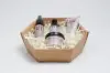 8 X 6-5/8 X 2-3/4 HEXAGON FOLDING TRAY NATURAL KRAFT