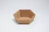 8 X 6-5/8 X 2-3/4 HEXAGON FOLDING TRAY NATURAL KRAFT