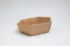 11-3/8 X 9 X 3-3/8 HEXAGON FOLDING TRAY NATURAL KRAFT
