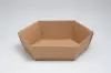 15 X 11-3/4 X 4 HEXAGON FOLDING TRAY NATURAL KRAFT
