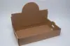 21-1/2 X 13-1/8 X 4 NAT KRAFT TUCK TOP LID W/DIECUT DISPLAY HANDLED BOX