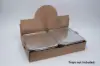 21-1/2 X 13-1/8 X 4 NAT KRAFT TUCK TOP LID W/DIECUT DISPLAY HANDLED BOX