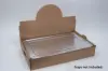 21-1/2 X 13-1/8 X 4 NAT KRAFT TUCK TOP LID W/DIECUT DISPLAY HANDLED BOX
