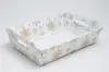 12.5X8.625X3.312 CESTO TRAY ALPINE SNOWFLAKE