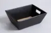 8-1/4 X 6 X 3-1/4 MARKET TOTE-TRAY BLACK LINEN