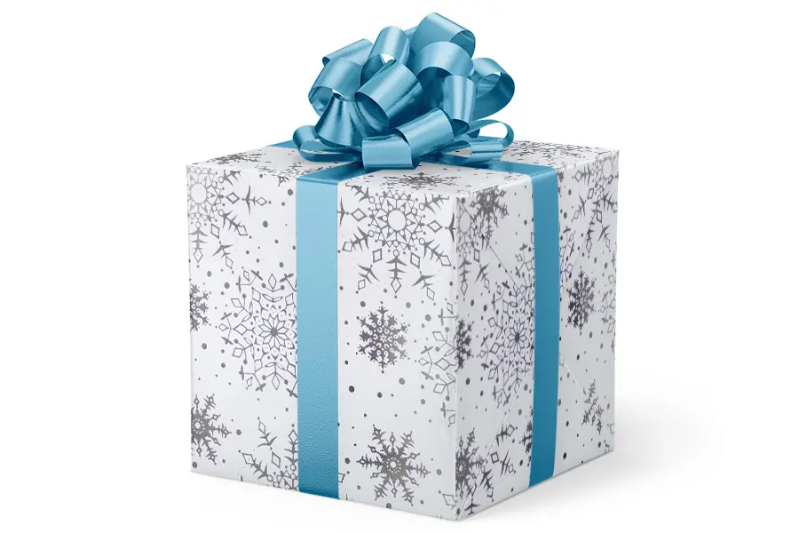 24X417 GW-8387 S9 WHITE SNOWFLAKES METALLIZED