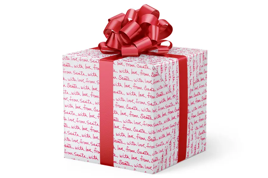 24X417 GW-9161 S2 WITH LOVE FROM SANTA ON WHITE