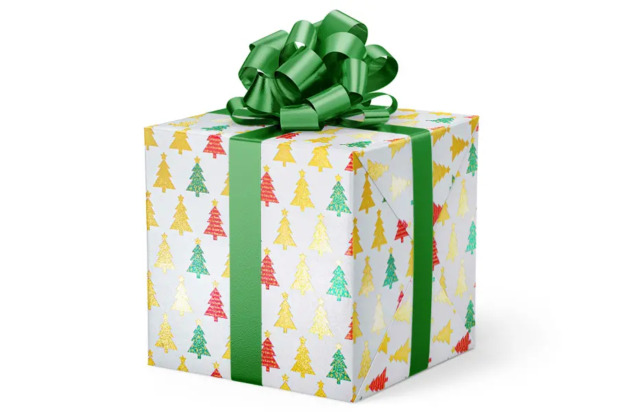 24X417 GW-9286 S9 CHRISTMAS TREES METALLIZED