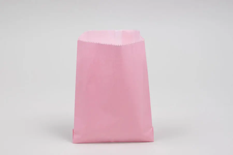 1/2#  5 3/4 X  7 1/2 PETAL PINK GOURMET GLASSINE MERCHANDISE BAG