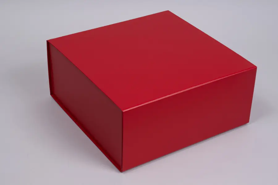 10X10X4-1/2 MATTE RED MAGNETIC BOX